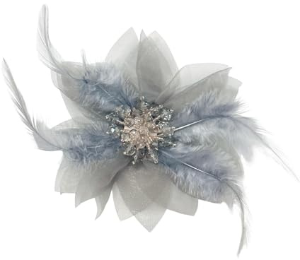 120Mm Broche Fleur Cristal Élégante Pour Femme Épinglette Organza Plumetis Pour Robe Costume Mariage Cérémonie Soirée Cocktail Accessoire Mode Tendance Style Bohème Chic Bijoux Romantique