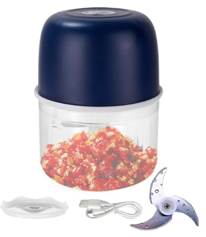 Tritatutto per aglio elettrico, dispositivo da cucina multifunzione automatico portatile senza fili per cucina, preparazione di cipolle, verdure, e alimenti per bambini