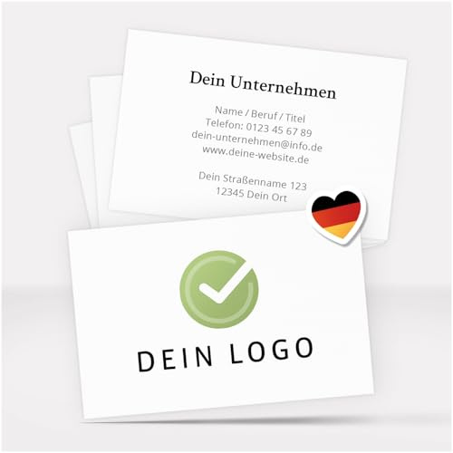 100 Visitenkarten personalisiert Beidseitig bedruckt mit Logo Text Foto