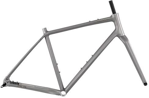 HIMALO 700C Telaio per Bici Gravel 45/48/51/54cm Lega di Alluminio Telaio per Bici da Strada con Forcella in Carbonio Perno Passante 12 * 100mm/12 * 142mm Telaio con Freni A Disco Leggero(Gray,45cm)