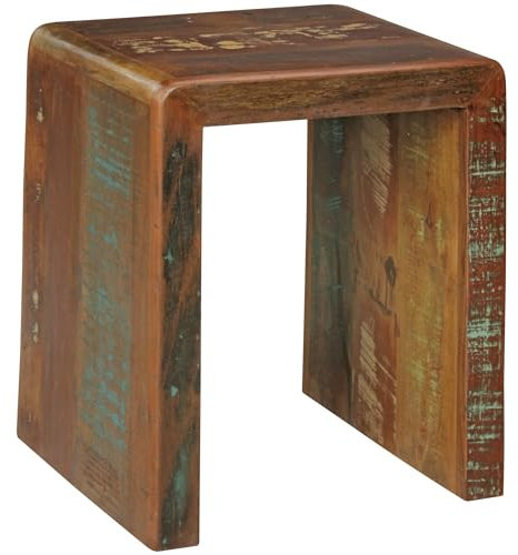 Wohnling Beistelltisch Kalkutta 45 x 40 x 55 cm, Massivholz Couchtisch Wohnzimmer Tisch, Nachttisch Schlafzimmer Nachtkonsole Shabby-Chic, Nachtkästchen Massiv