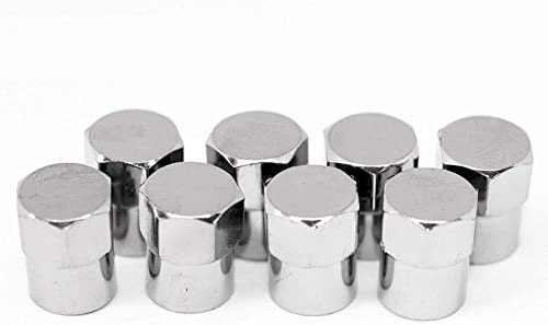 AMAPRO 8X Ventilkappen - Premium Reifenventilkappen - Elegante und Professionelle Ventilkappen im Chrom Look