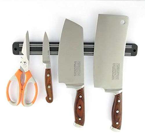 OUTLETISSIMO® Barra magnética para cuchillos de cocina con imán portaherramientas de 33 cm para fijación a la pared