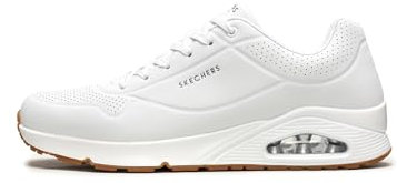 Skechers Herren Uno Stand On Air Sneaker, White Durabuck Trim, 45.5 EU