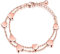 Feilok Damen Layered Armband Herzen Armkette Doppelt Kette Armband Hauchzarte Armkette aus Edelstahl für Frauen Mädchen rosegold mit Herz Anhängern