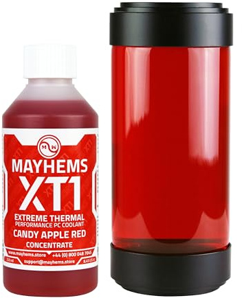 Mayhems - XT1 koncentrerad PC kylvätska - datorvattenkylningsvätska - flytande kylning, termisk prestanda serie, UV, 1 liter, candy apple red (röd)