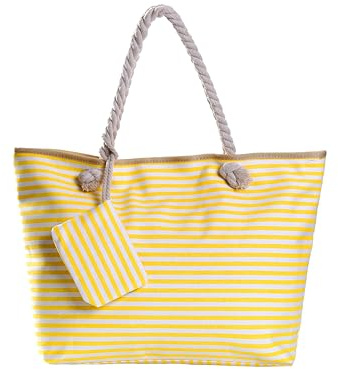 Grand Sac de Plage avec Fermeture à glissière Sac Shopping à bandoulière