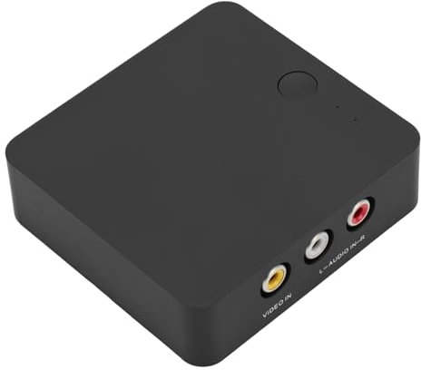 Goshyda Convertidor RCA a HDMI, 1080P HD RCA Composite AV a HDMI Video Audio Converter Recorder, Soporte PAL NTSC con Cable de Alimentación USB, para VCR VHS DVD Videocámara TV