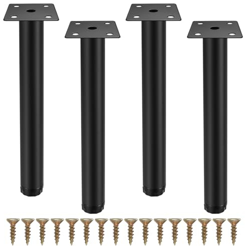 Fulushouxi 4 Pezzi Gambe per Mobili, Piedini per Mobili Regolabili da 7,87 Pollici/20 cm, Piedini Gambe Metallo di Supporto per Divani/Mobili/Tavolo/Sedia/Scrivania/Cucina/Gabinetto/Armadietti