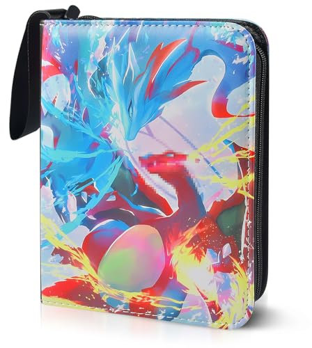 Sammelkarten album,Karten Sammelalbum,PU-Leder Sammelkarten Album,Taschen Sammelkarten Album,Tragbar Wasserdicht PU Karten Halter (1)