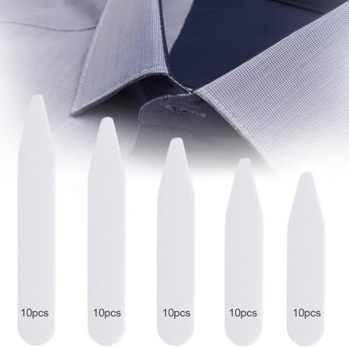 OQKAHIV 50 pezzi Stecche Colletto Camicia, Uomo Camicia Stays, Collare rigido in plastica per camicie: in diverse taglie, Rimane sempre ben posizionato, mantiene la forma del collo della tua camicia