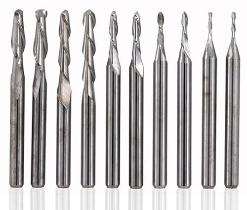 10 Stück Kugelfräser 1/8'' (3,175 mm) Schaft Hartmetall Spirale CNC Fräser Holzgravur Bit Fräswerkzeug
