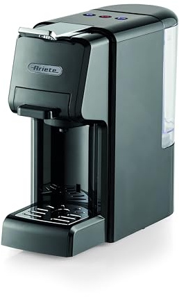 Ariete 1304 Macchina da caffè a cassetti, 1350W, Capacità serbatoio 0,7L, Pressione 19 bar, 2 tipologie di caffè, Capsule Nespresso*, Dolcegusto*, Lavazza A Modo Mio*, Cialde e Polvere, Nero