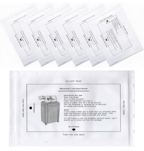 Paper Shredder Lubricant Sheets | Paper Shredder Oil | Convenient NO Dirty Hands For Home Office Shredders Cleaning (6)