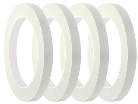 Qrity 4 Ruban de Masquage à Usage Général 10mm x 50m, pour la Protection des Surfaces Lors de Travaux de Décoration/Peinture