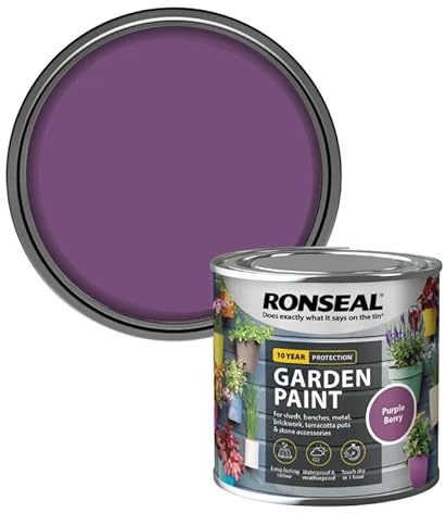 DUAYRA Garden Wood Paint 250ML | Outdoor Furniture Paints | Multi-Surface Waterproof Weather Resistant | Quick Drying Formula | For Benches, Terracotta Pots, Brickwork, Stones | (Purple Berry)