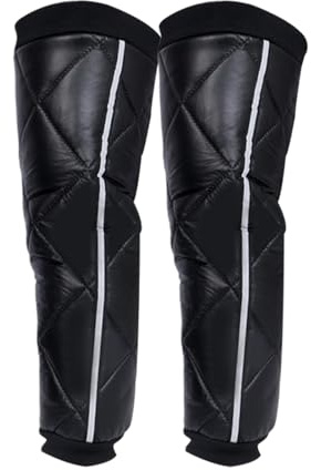 Sghtil Rodilleras de invierno para motocicleta, calentadores de rodilla, cálidos, gruesos, resistentes al viento, resistentes al frío, para deportes al aire libre, mujeres, hombres, personas mayores