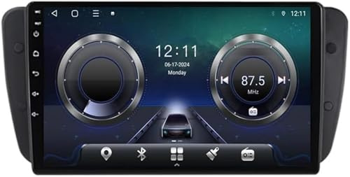 Dispositivo di navigazione per auto Autoradio con schermo touchscreen da 9 pollici, multimediale per Seat per Ibiza per MK4 6J 2009-2016, navigazione GPS Bluetooth(8 Core 4G+Wifi 12G+256G)