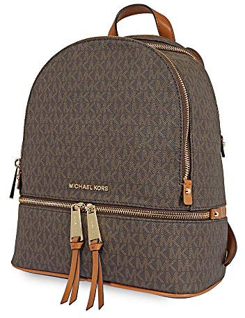 Michael Kors Damen Rhea Medium Logo Rucksack, Brown, 24.1 x 12.7 x 31.8 cm