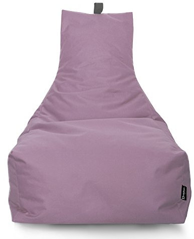 Lounge Sitzsack Liege Beanbag 32 Farben wählbar 90cm(Ø) Rückenlehne Bodenkissen Indoor Outdoor Sitzsäcke Gaming Kinder Bean Bag Erwachsene Riesensitzsack gefüllter Sessel(Puderflieder)