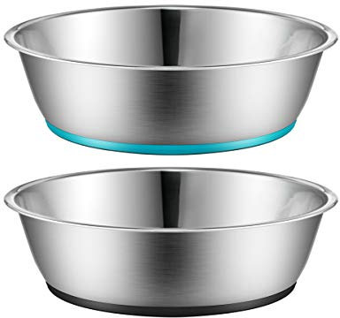 PEGGY11 Rutschfester Edelstahl-Napf für Hunde und Katzen im Doppelpack