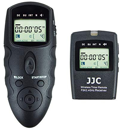 JJC Wireless Intervalometer Timer Remote Control Shutter Release for Canon EOS Rebel T7 T6 T5 T8i T7i T6s T6i SL3 SL2 EOS 90D 80D 70D 77D 60D EOS R50V R R6 Mark III II R7 R8 R10 RP R100 M6 SX70 & More