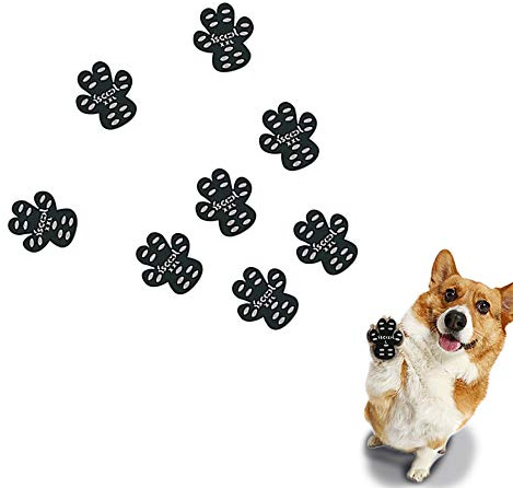 NA Lot de 8 patins adhésifs pour pattes de chien – Protection de pattes de chien pour animal de compagnie – Protection contre les blessures pour les activités de plein air