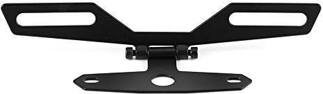 Support de Support de Plaque d'immatriculation de Moto Support de Plaque d'immatriculation Pliable réglable Support de feu arrière de Plaque d'immatriculation+Support Plaque Moto+Porte Plaque Moto 50
