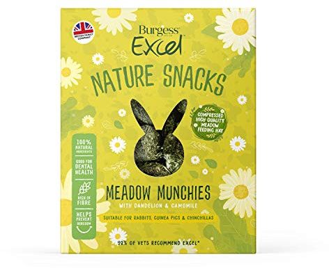 Burgess Excel Meadow Munchies for rabbits, guinea pigs and chinchillas, 1 kg (Pack of 1)