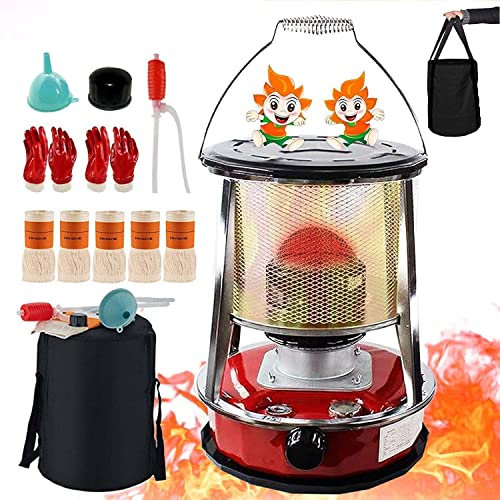 Estufa Petróleo para Interior, Calefactor Petróleo, Calefactor Móvil, Interior, Calefactor Petróleo Portátil, Calefactor Petróleo Grande para Camping, Cocinar con 20 Mechas A