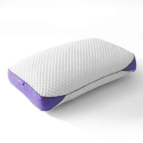 HOMELAB Adjustable Shredded Memory Foam Pillow King Size, Cooling Bed Pillow for Sleeping with Removable Cover, Medium Pillow for Side Stomach & Back Sleepers, 1 Pack 20x34