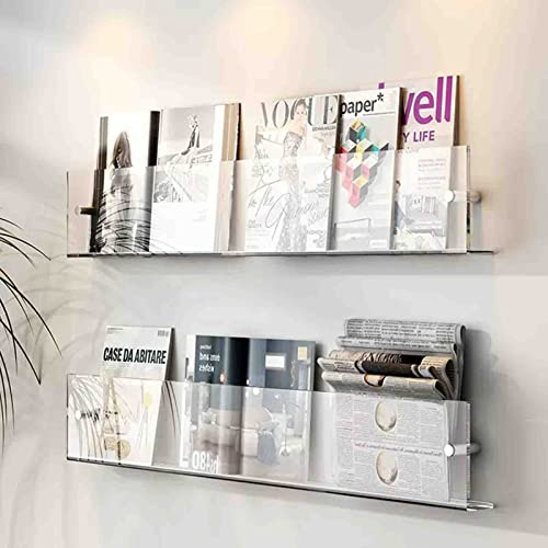 Transparenter Acryl-Prospekthalter, Zeitungsständer Wandregal, Transparente schwebende Regale, DIY Home Decor Zubehör Modernes Dekor, für Küche, Schlafzimmer