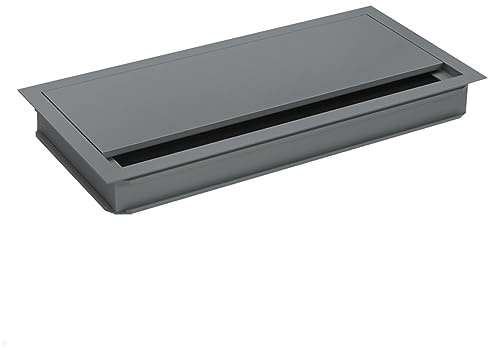 TecLines TKD013T Kabeldurchführung 320x120x25 mm, Kabeldose, Bürstendichtung, für mehrere Kabel