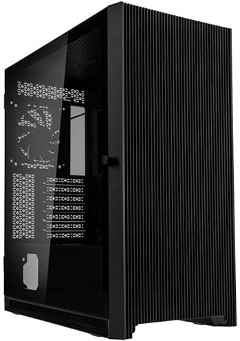 Kolink Unity Lateral Performance PC-Gehäuse, DREI PWM-Lüfter, Scharniertür Gehärtetes Glas, 410 mm GPU-Freiheit, E-ATX-Motherboards, Stahl, Mid-Tower-Gehäuse, Schwarz