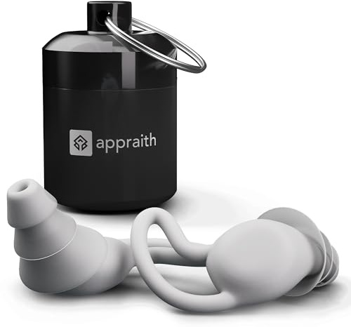 APPRAITH® ZenPlug Tappi per le orecchie per concerti, sonno, viaggi, lavoro [Premium Nano Silicone] in earplugs protezione dell'udito fino a 32 dB | Riutilizzabili | Bianco | Contenitore in alluminio