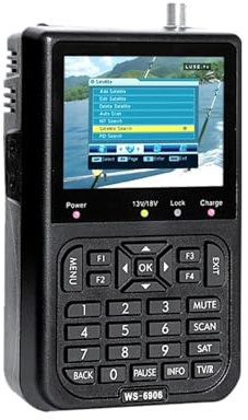Receptor de satélite WS6906 3,5 pulgadas LCD portátil de alta claridad buscador de satélite datos de visualización medidor de buscador de señal de satélite Digital para Antenas de Sistemas de Recepció