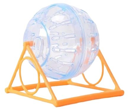 Hitburu Roue de Hamster avec Support, Boule Chinchilla - Balle de Course à Gerbil détachable, de Petits Animaux de Compagnie, Accessoires en Cage pour Augmenter l'activité, Le Jeu, Le