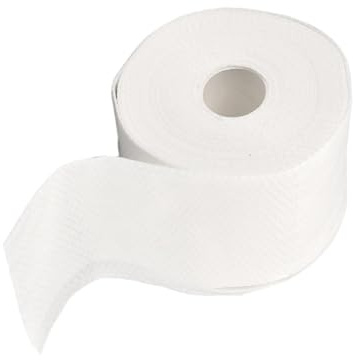 BIUDECO Lingettes Jetables Épaissies en Non-tissé 18m pour Tatouage et Démaquillage, Serviette Blanche Multi-usage en Rouleau Unique