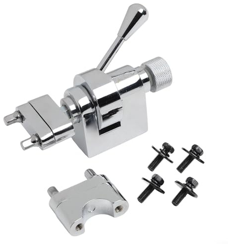 Professionell virveltrumregulator silset zinklegering kast av för trumspelare tillbehör slagverk instrument 9 cm (silver)