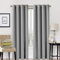 EASELAND Blackout Curtains 2 Panels Set Thermal Insulated Window Treatment Solid Eyelet Darkening Curtain for Living Room Bedroom,Light Grey,46x90 Inches