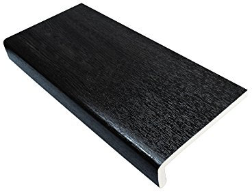 150mm Black Ash UPVC Window Board/Cill Cover 1.25m Long 9mm Thick Plastic Window Sill Capping