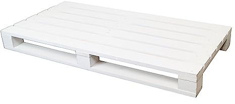 Kistenkolli Altes Land Palette ca 120 x 60 x 13 cm - Natur Weiss geflammt Möbelbau Palettnmöbel (Weiss)
