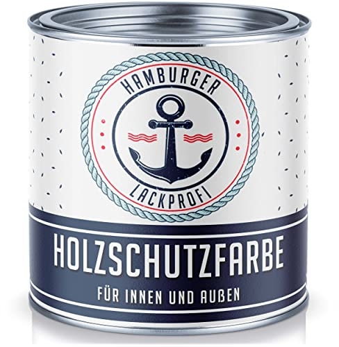 PU Holzschutzfarbe GLÄNZEND Mahagonibraun RAL 8016 Braun Hochwertige Wetterschutzfarbe Holzfarbe Holzlack - PU verstärkt, UV-beständig und Wetterbeständig - Hamburger Lack-Profi (2,5 L)
