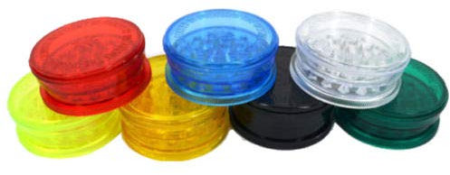 Plastic Herb Grinder 3 Part Magnetic Shark Teeth Assorted Colours