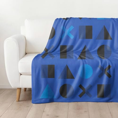 Character World Playstation Kuscheldecke 160 x 200 cm | Coral Fleece PS | für Kinder, Jugendliche und Erwachsene