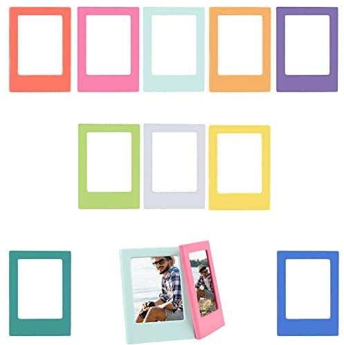 Bgfuni Magnetischer Mini-Bilderrahmen, 10 Stück Magnetische Fotorahmen Kühlschrank, Bunt Set Bilderrahmen, Kühlschrank-Aufkleber, Kompatibel mit Polaroid Fujifilm Instax Mini 11/9/8 Bilderalbum (Bunt)