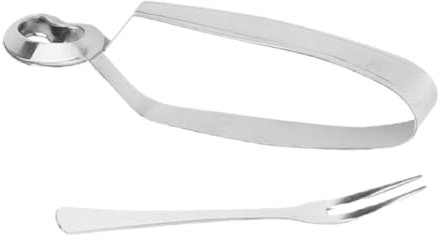 PRETYZOOM Pinza per Lumache Forchetta per Lumache Acciaio Inossidabile 2 Pezzi Set Utensili da Cucina per Crostacei Barbecue Casa e Ristorante