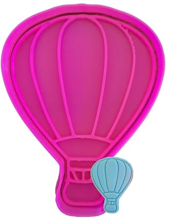 Tagliabiscotti.it - Stampino per creare decorazioni in pasta di zucchero a forma di Mongolfiera, baby shower, battesimo - Nascita Cookies cutter - Tagliabiscotti - 8,5 x 6,5 x 1,2cm