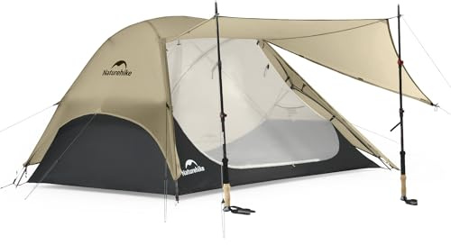 Naturehike Star River - Tienda de campaña ultraligera para 2 personas, resistente al agua, para 3-4 estaciones, protección contra insectos para días festivos, camping, senderismo, trekking (Moon Rock