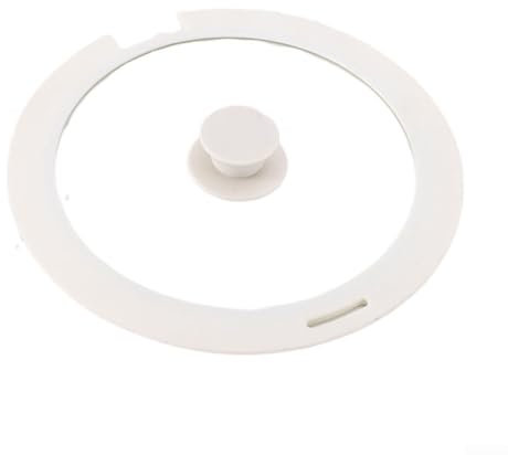 Puupaa Coperchio in silicone per pentole, padelle e padelle, diametro 24/26/28 cm, coperchio versatile per pentole e padelle (bianco, 26 cm)